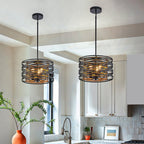 Ridley Drum Cage Pendant (13"–24") - LivingLX