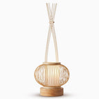 Rio Woven Bamboo Table Lamp (25") - LivingLX