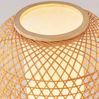Rio Woven Bamboo Table Lamp (25") - LivingLX