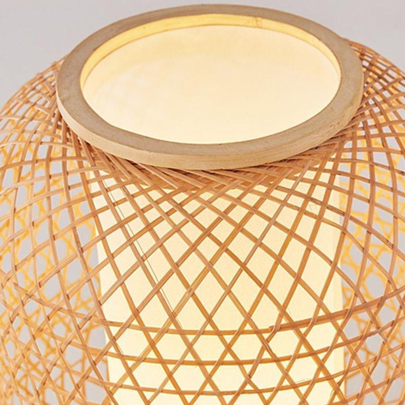 Rio Woven Bamboo Table Lamp (25") - LivingLX