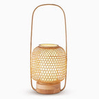 Rio Woven Bamboo Table Lamp (25") - LivingLX