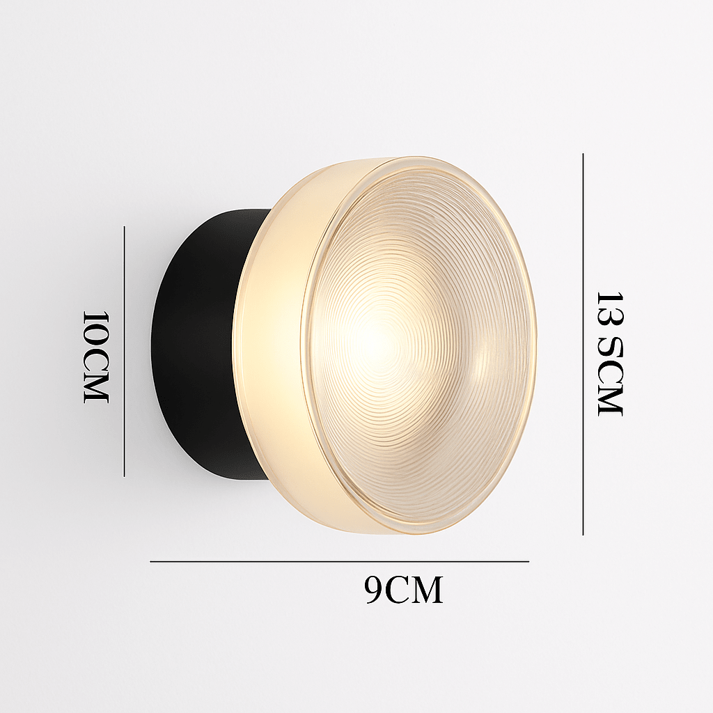 Rondo Round Glass LED Wall Sconce | Modern Up & Down Wall Light - LivingLX