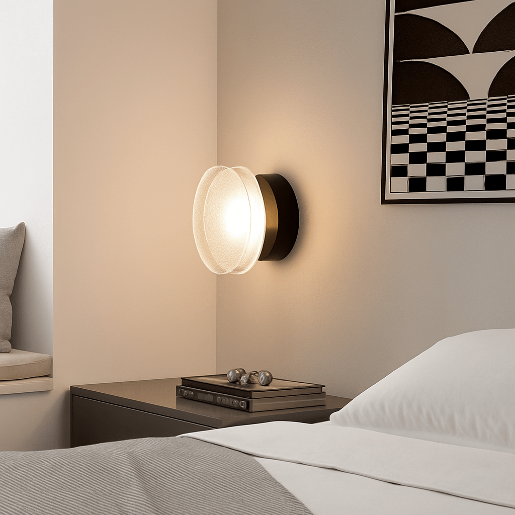 Rondo Round Glass LED Wall Sconce | Modern Up & Down Wall Light - LivingLX