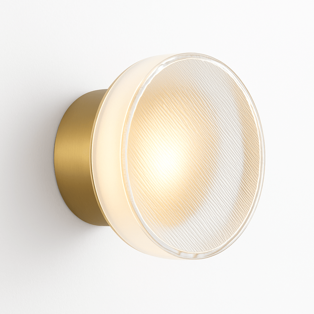 Rondo Round Glass LED Wall Sconce | Modern Up & Down Wall Light - LivingLX