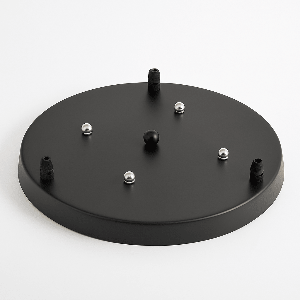 Round Ceiling Canopy for Pendant Lights | 1 to 5 Hole Base Plate - LivingLX