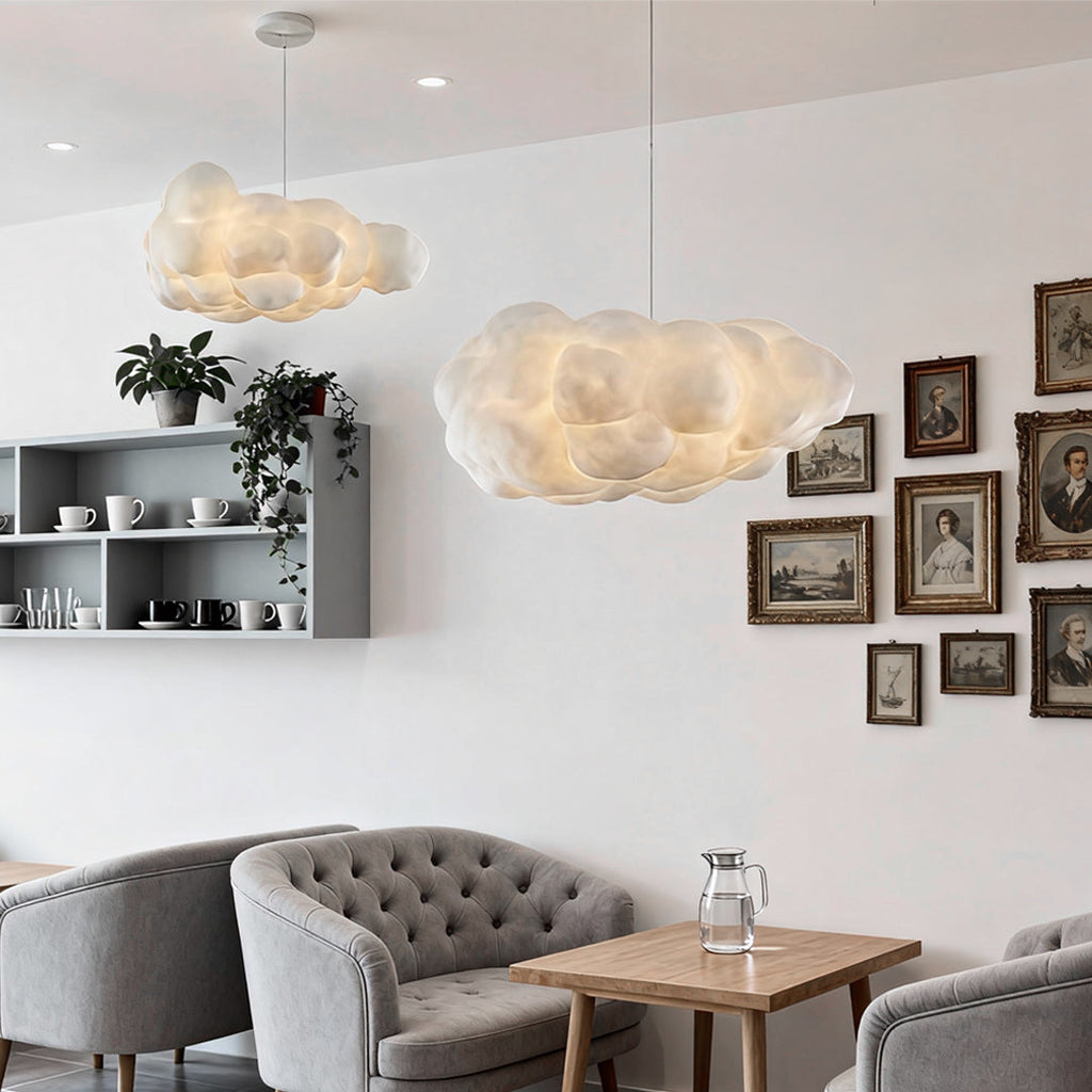 Cumulus Cloud Fabric Pendant (12"–35")