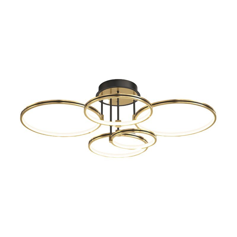 Saturn Gold Ring Semi-Flush Mount (34"–43") - LivingLX