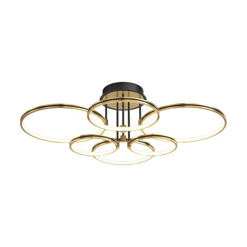 Saturn Gold Ring Semi-Flush Mount (34"–43") - LivingLX
