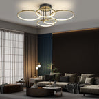 Saturn Gold Ring Semi-Flush Mount (34"–43") - LivingLX