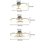 Saturn Gold Ring Semi-Flush Mount (34"–43") - LivingLX