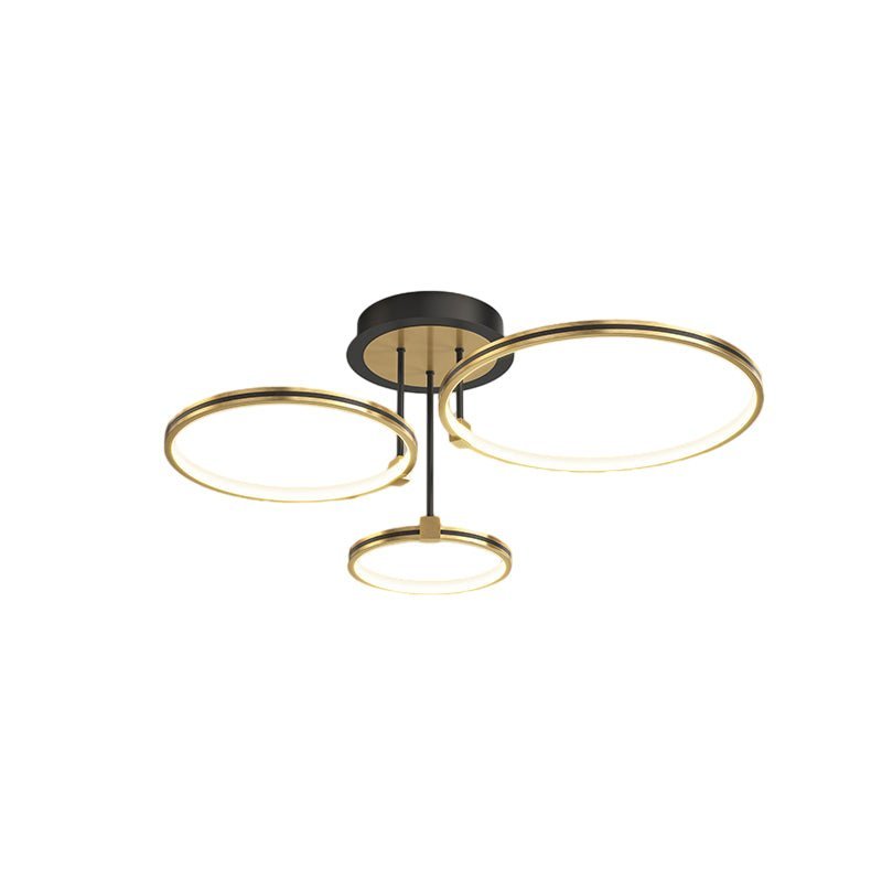 Saturn Gold Ring Semi-Flush Mount (34"–43") - LivingLX
