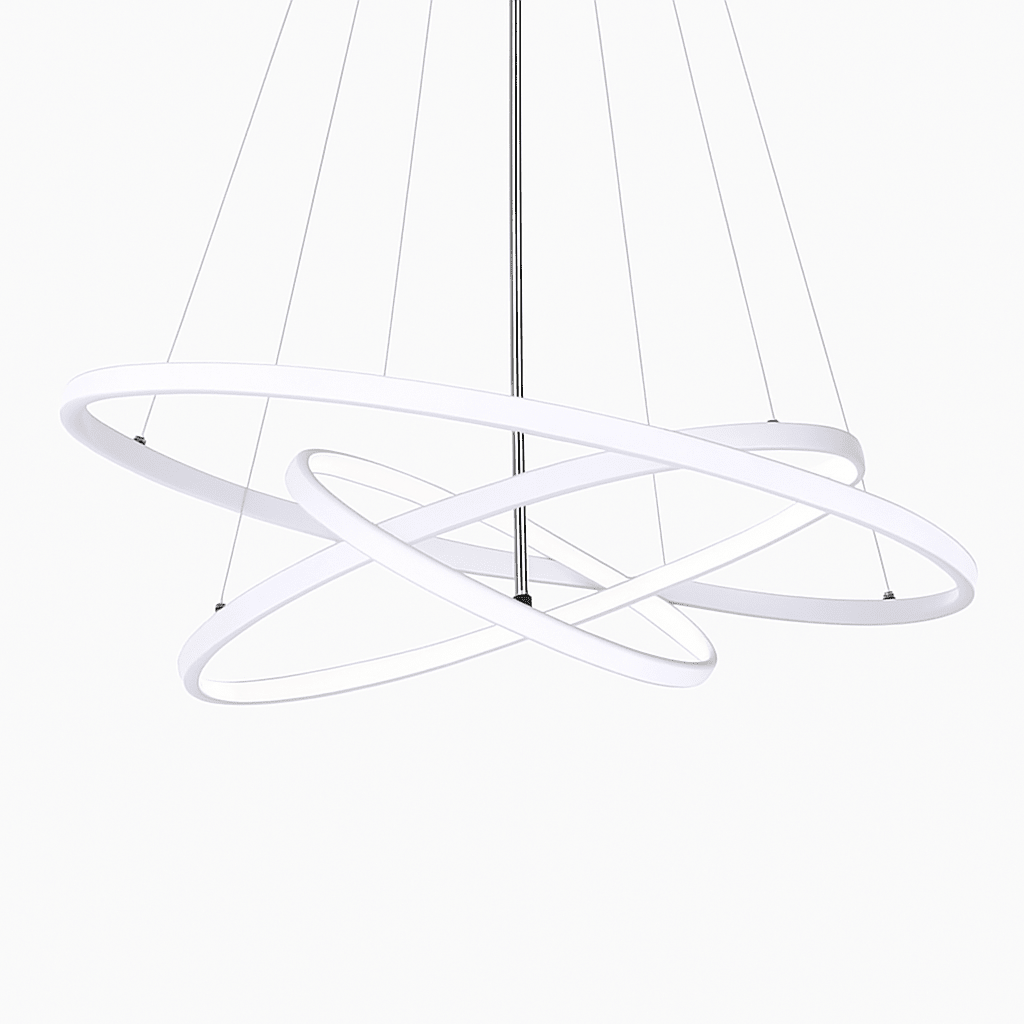 Saturn Rings LED Chandelier | Modern 1–4 Ring Pendant Light - LivingLX