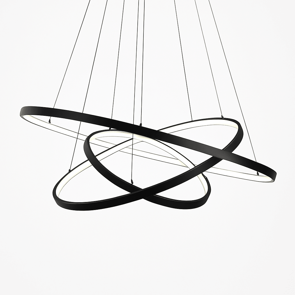Saturn Rings LED Chandelier | Modern 1–4 Ring Pendant Light - LivingLX
