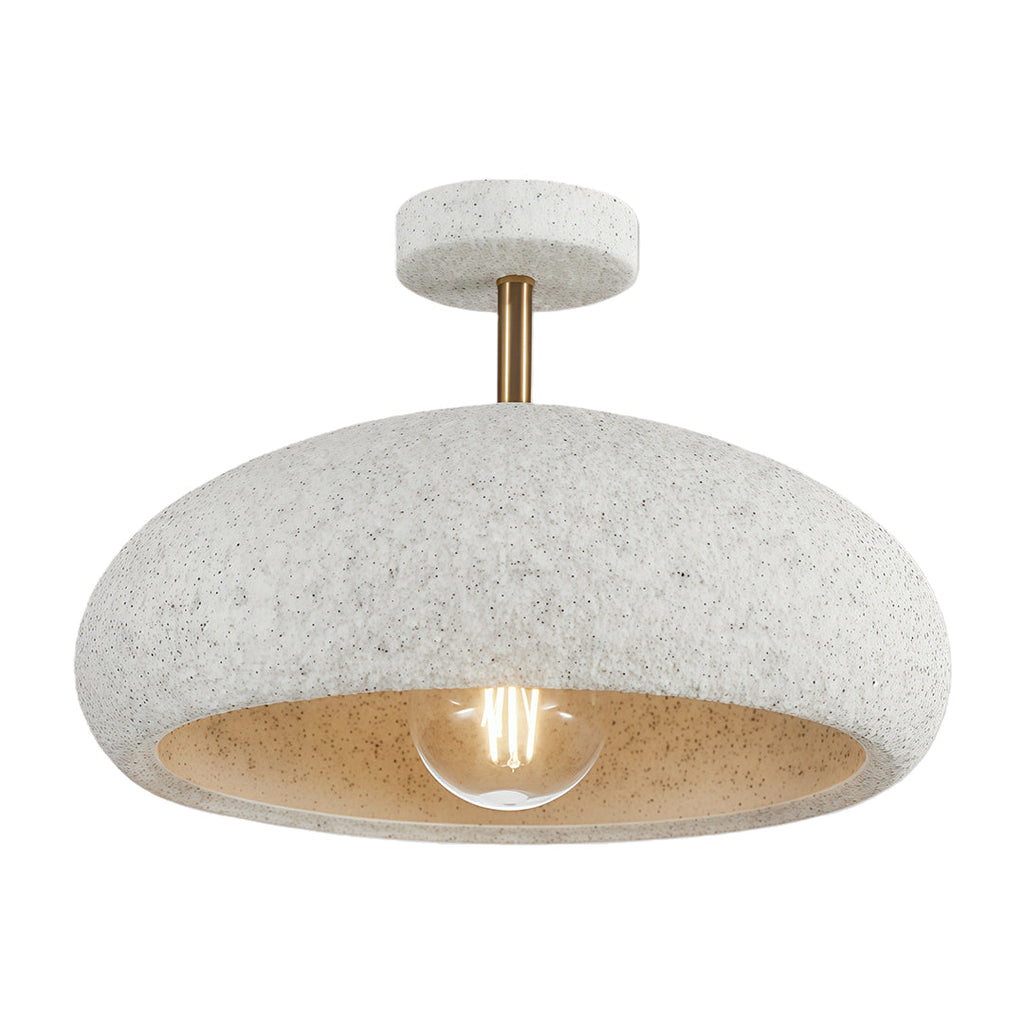 White Wabi-Sabi Semi Flush Ceiling Lamp - view 2