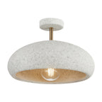 White Wabi-Sabi Semi Flush Ceiling Lamp - view 2