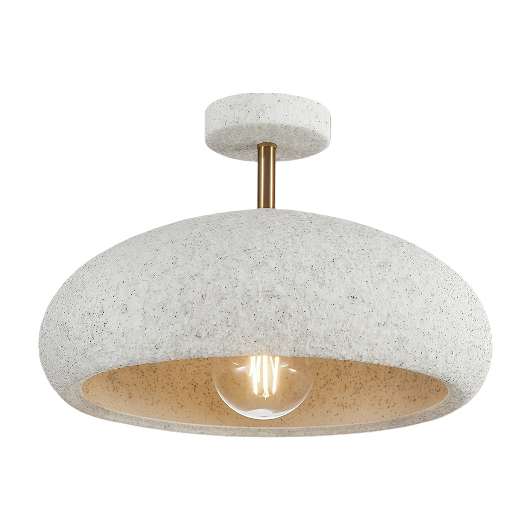 White Wabi-Sabi Semi Flush Ceiling Lamp - view 2
