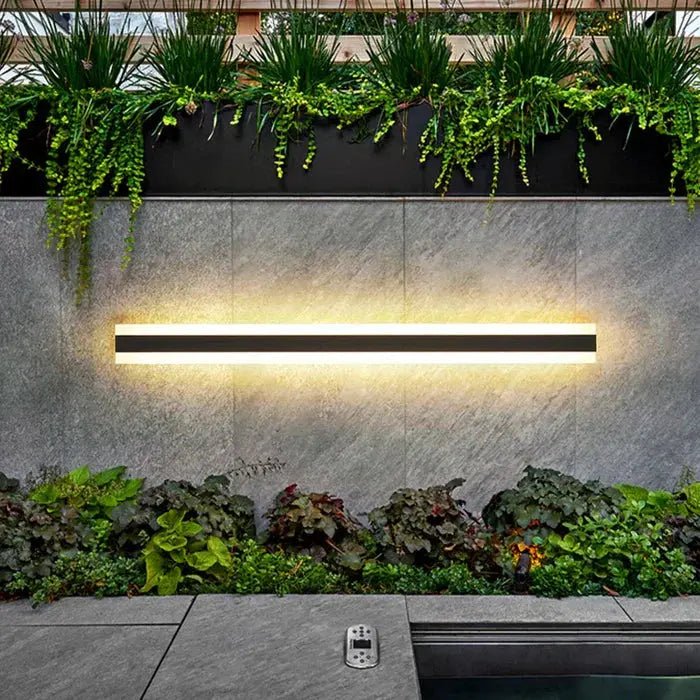 Slim LED wall light – indoor & outdoor, vertical or horizontal, 5 heights - LivingLX