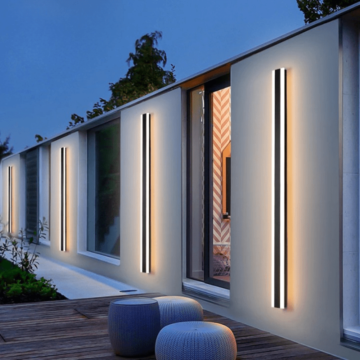 Slim LED wall light – indoor & outdoor, vertical or horizontal, 5 heights - LivingLX