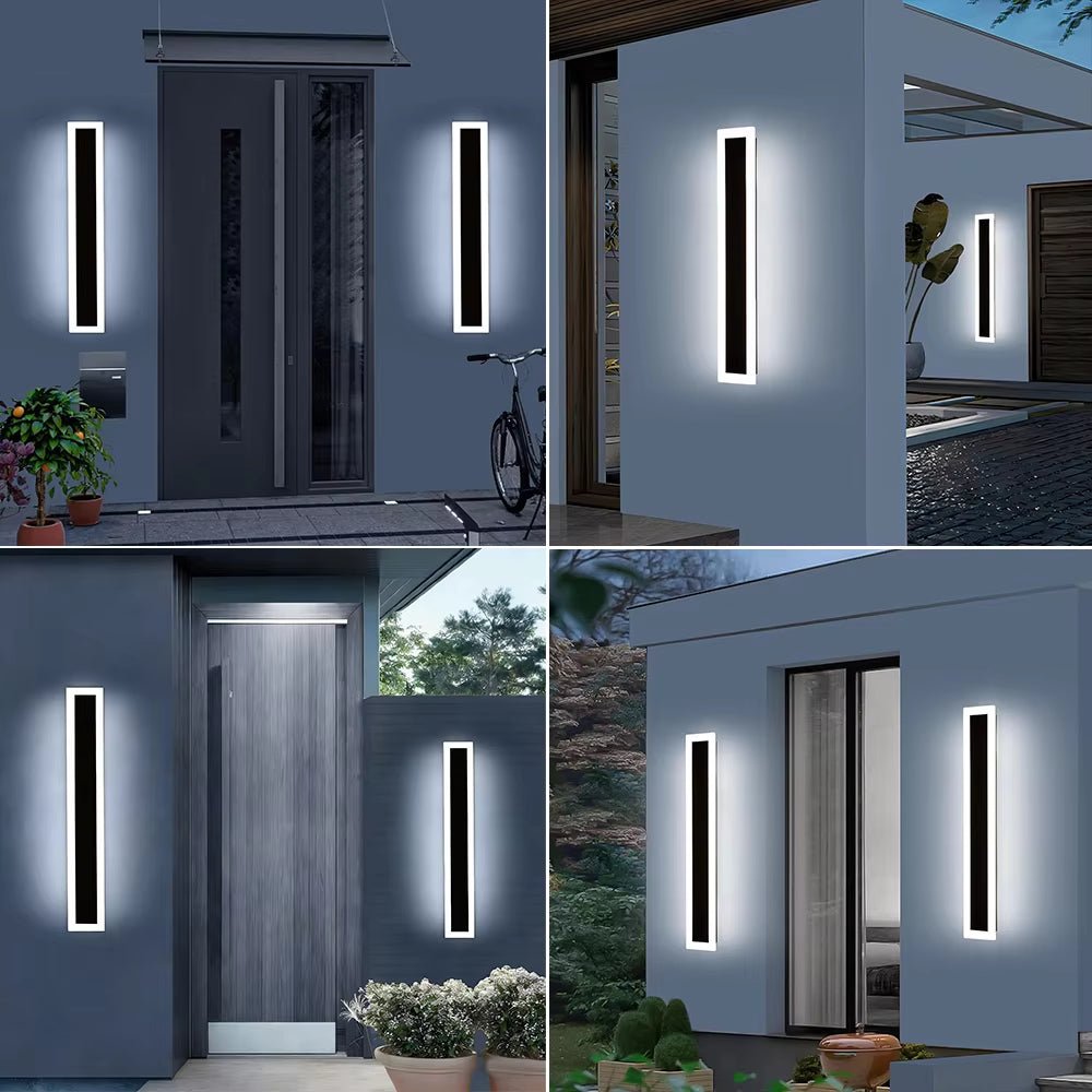 Slim LED wall light – indoor & outdoor, vertical or horizontal, 5 heights - LivingLX