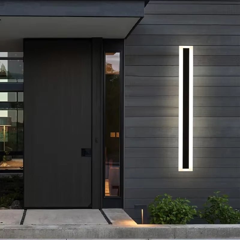 Slim LED wall light – indoor & outdoor, vertical or horizontal, 5 heights - LivingLX