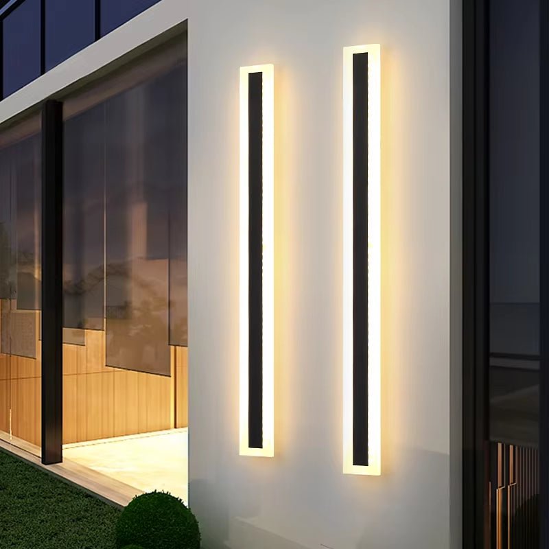 Slim LED wall light – indoor & outdoor, vertical or horizontal, 5 heights - LivingLX