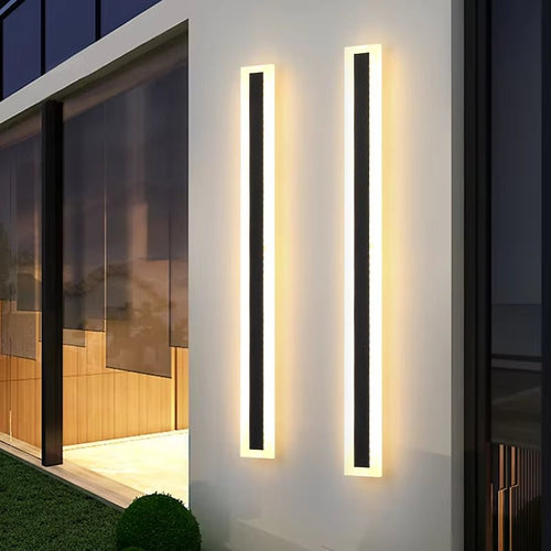 Slim LED wall light – indoor & outdoor, vertical or horizontal, 5 heights - LivingLX