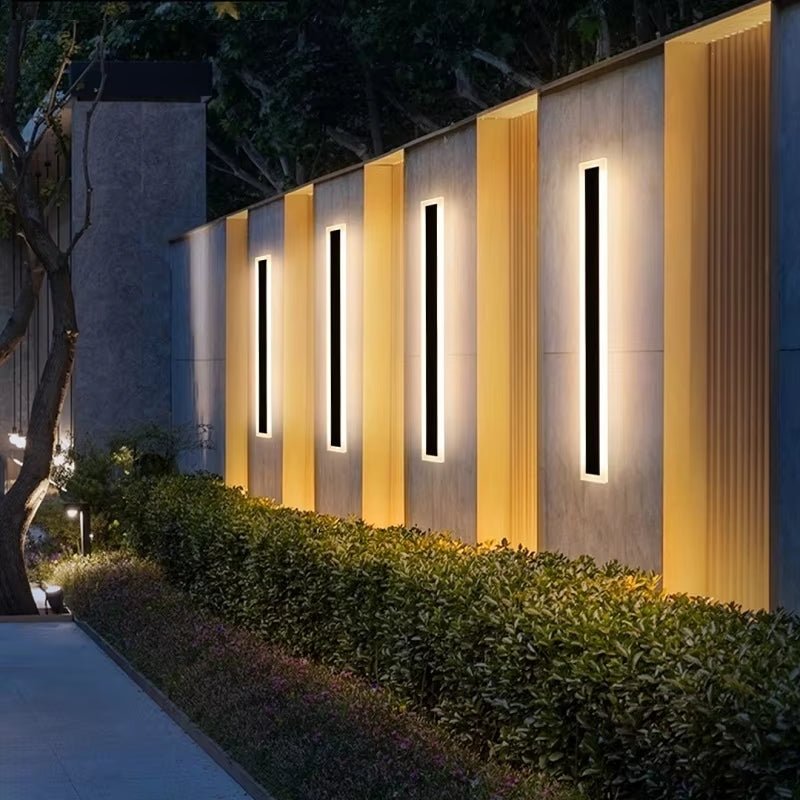 Slim LED wall light – indoor & outdoor, vertical or horizontal, 5 heights - LivingLX