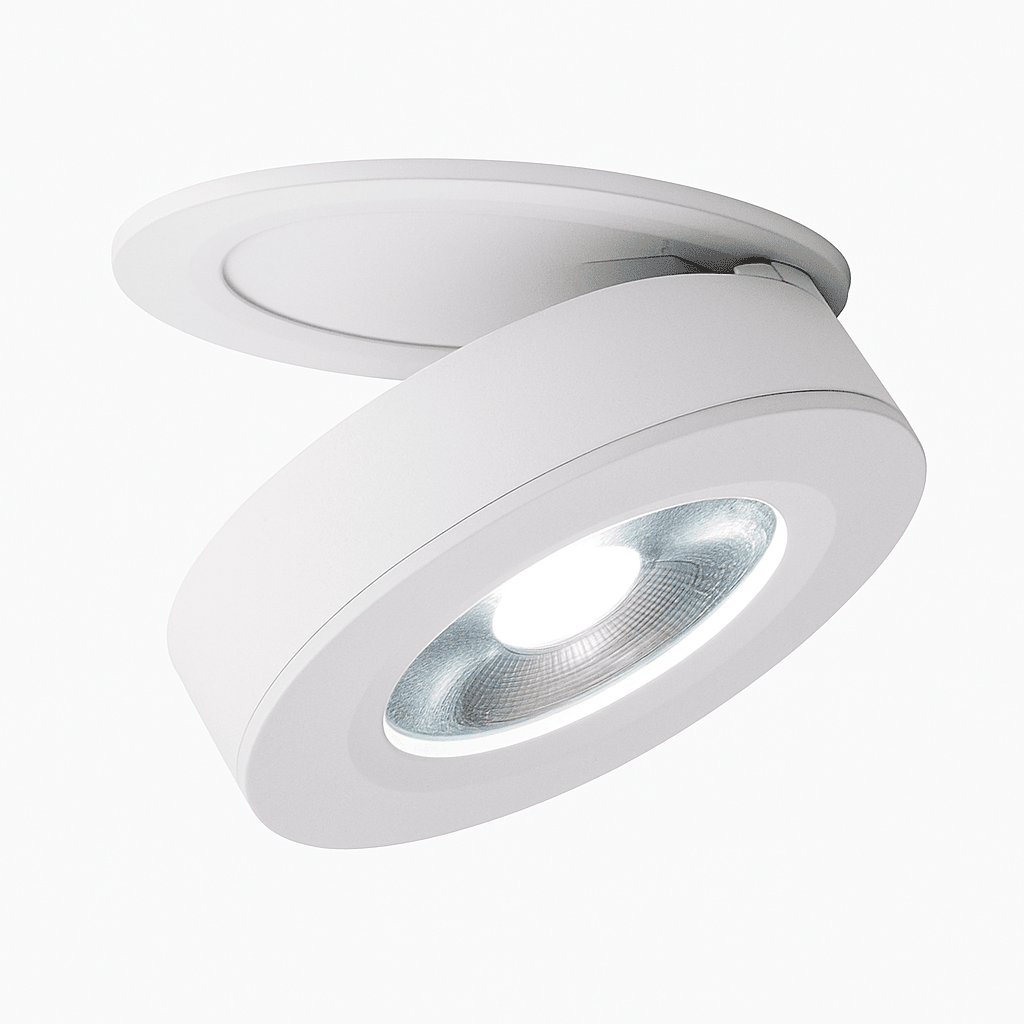 Slim Round Adjustable LED Recessed Spotlight | Black or White - LivingLX