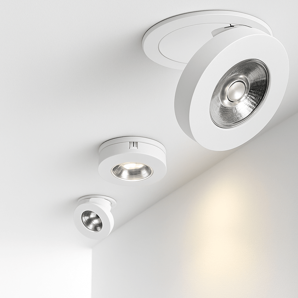Slim Round Adjustable LED Recessed Spotlight | Black or White - LivingLX