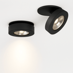 Slim Round Adjustable LED Recessed Spotlight | Black or White - LivingLX