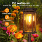 Solar pathway lights in lantern design 2-piece set – LED with filament look - LivingLX