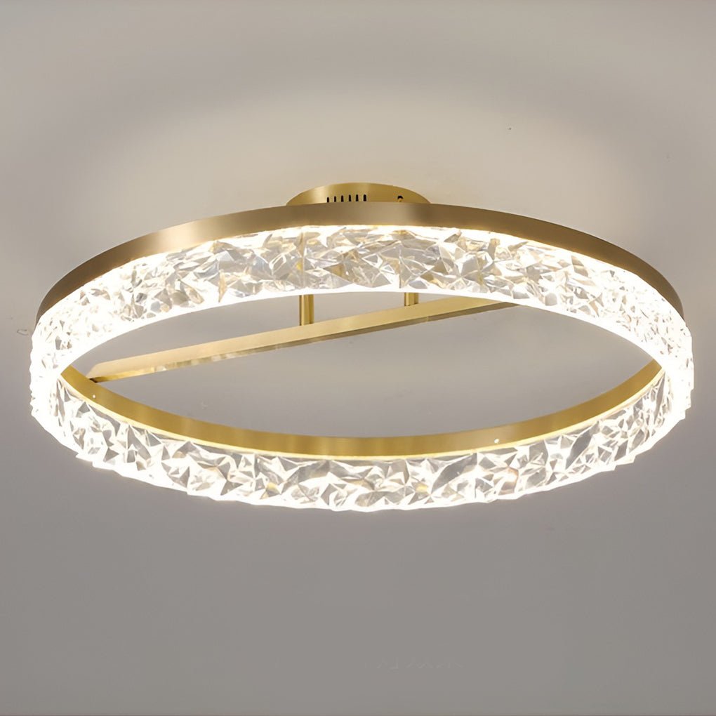Solara Gold Flush Mount (20") - LivingLX