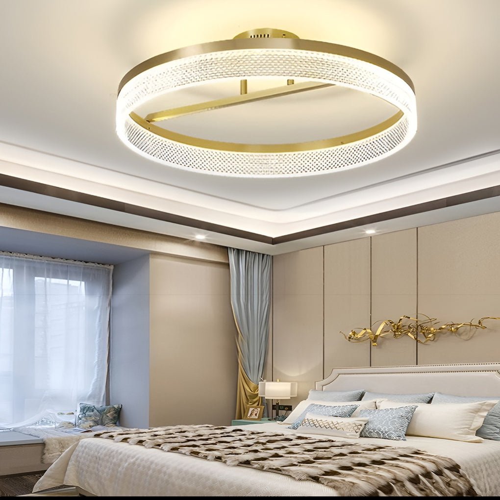 Solara Gold Flush Mount (20") - LivingLX