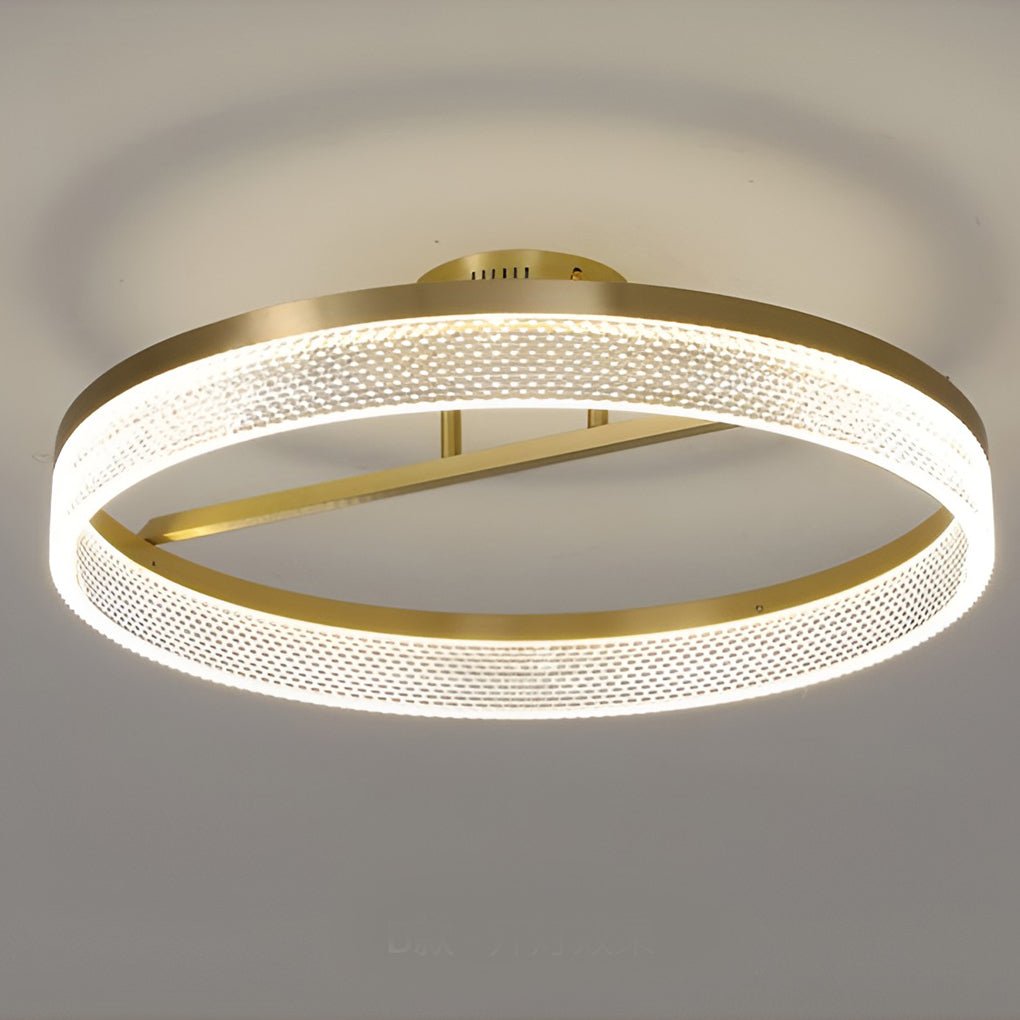 Solara Gold Flush Mount (20") - LivingLX