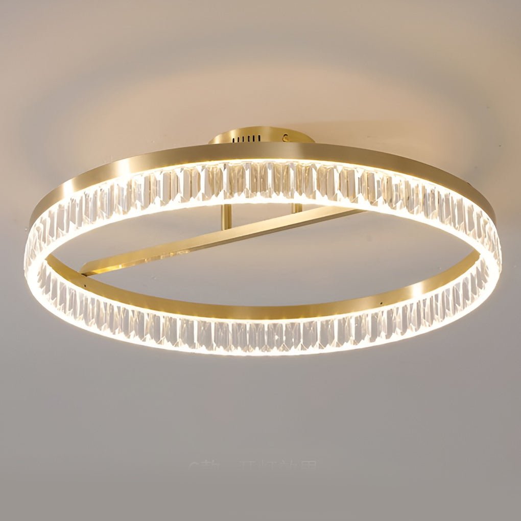Solara Gold Flush Mount (20") - LivingLX
