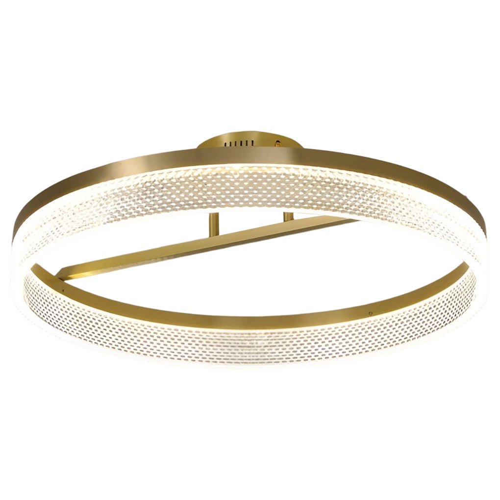 Solara Gold Flush Mount (20") - LivingLX