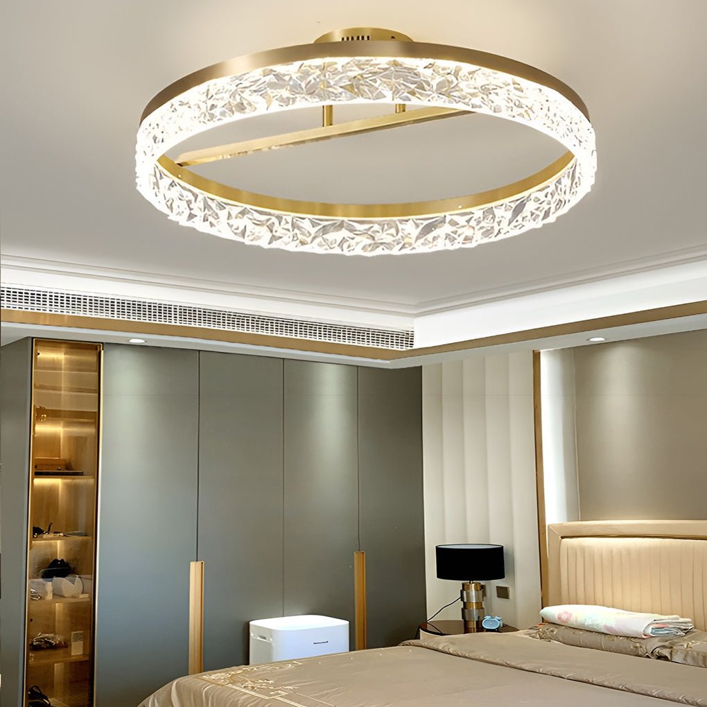 Solara Gold Flush Mount (20") - LivingLX