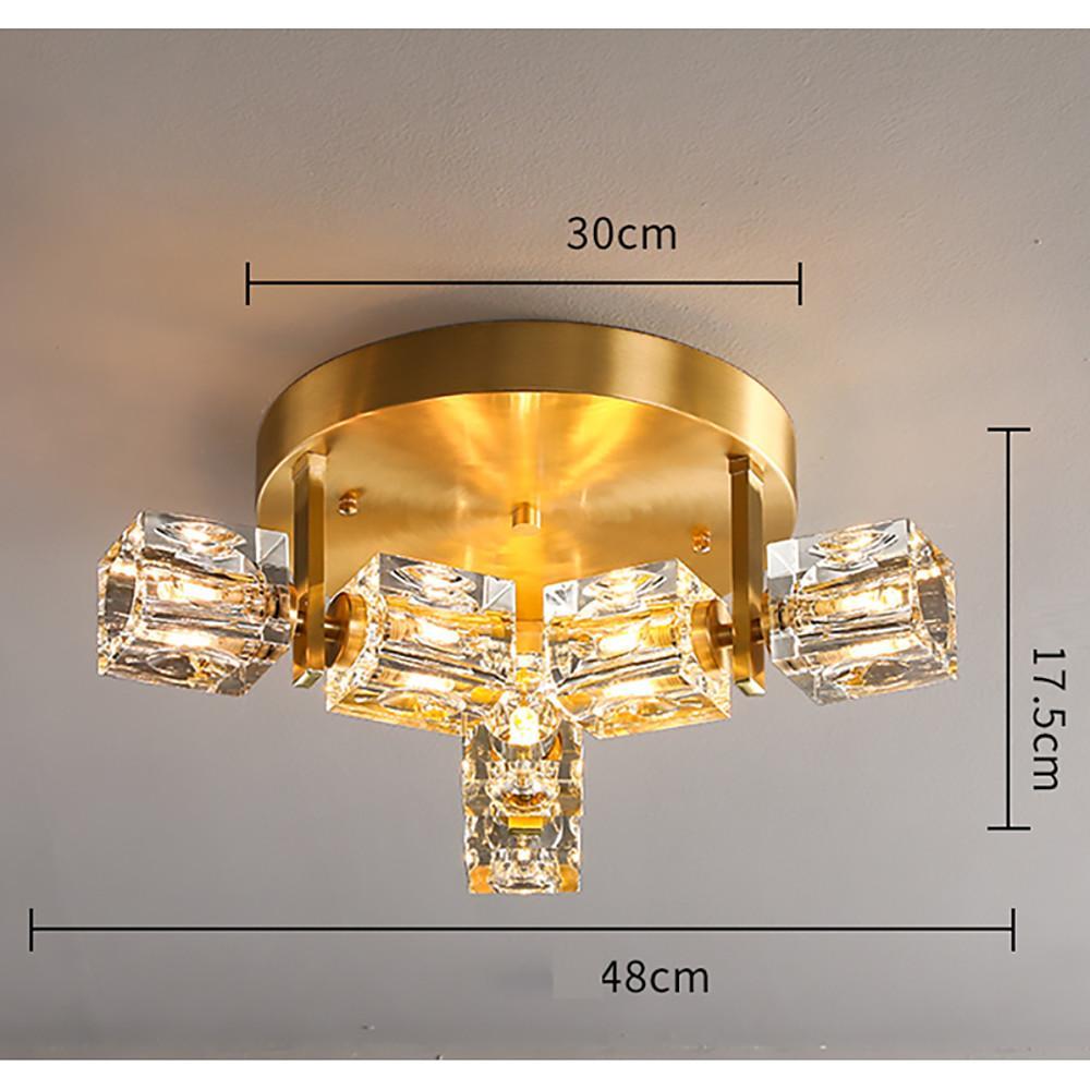 Solene Crystal Flush Mount (19") - LivingLX
