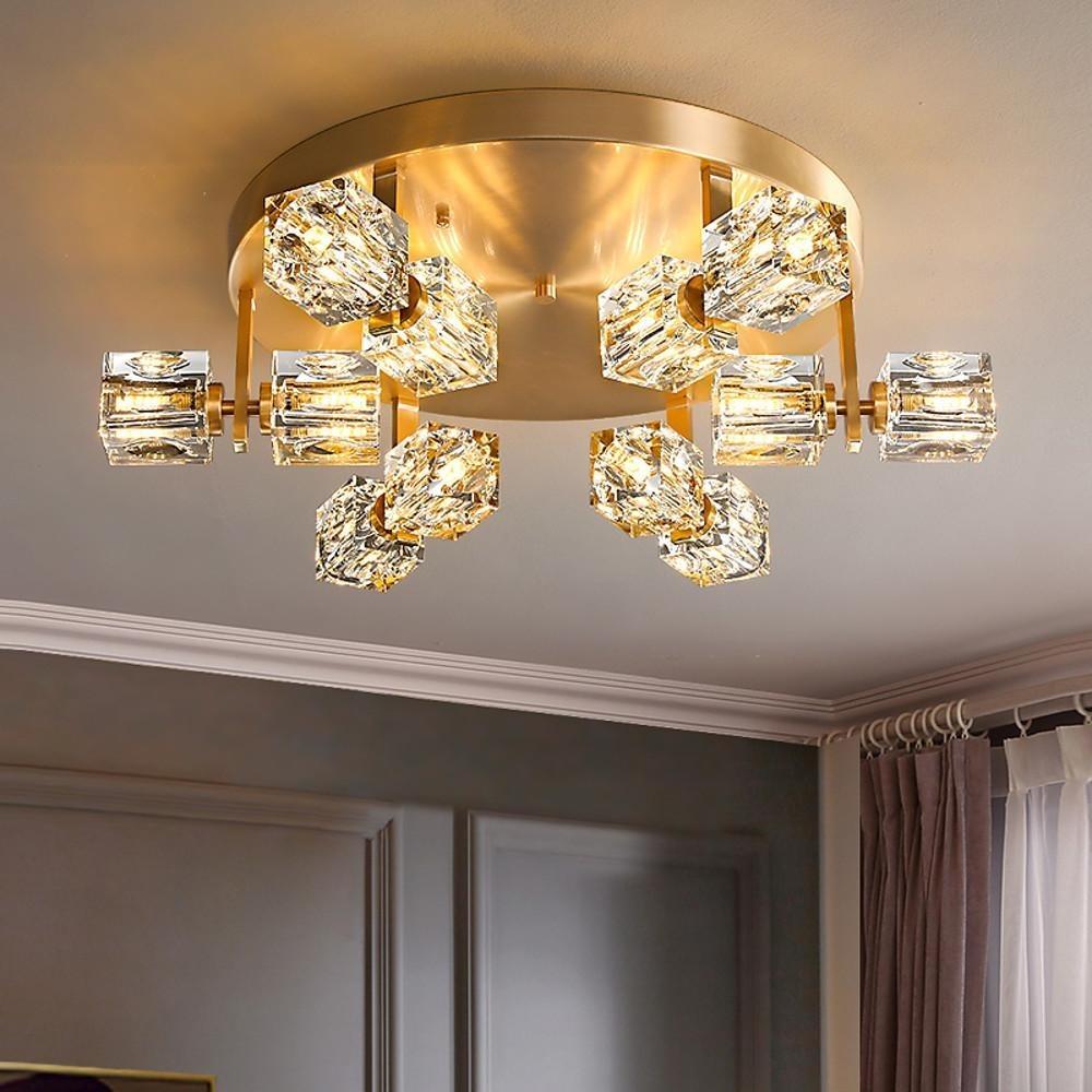 Solene Crystal Flush Mount (19") - LivingLX