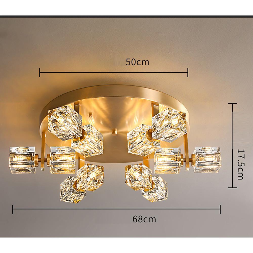 Solene Crystal Flush Mount (19") - LivingLX