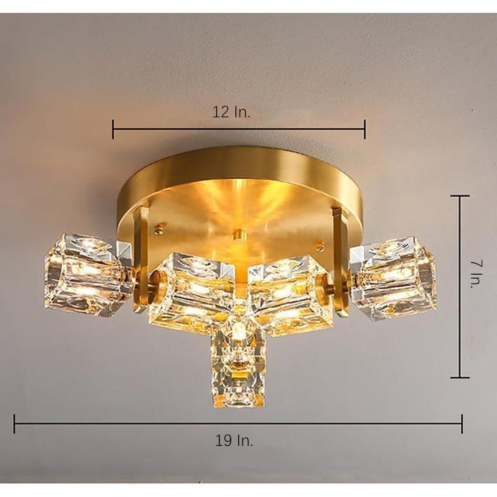 Solene Crystal Flush Mount (19") - LivingLX
