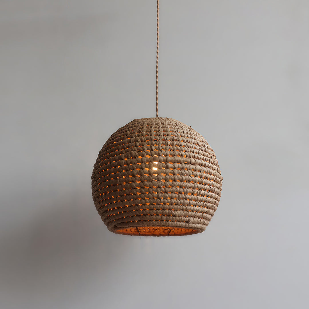 Washi Raffia Paper Pendant (14")
