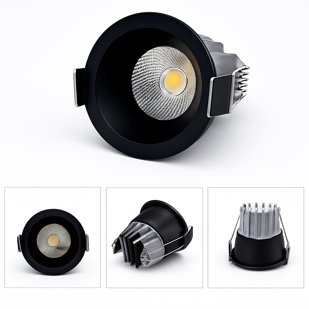 Mini Recessed LED Downlight 3W or 5W | Anti-Glare Dimmable COB Ceiling Spotlight for Kitchen & Bedroom