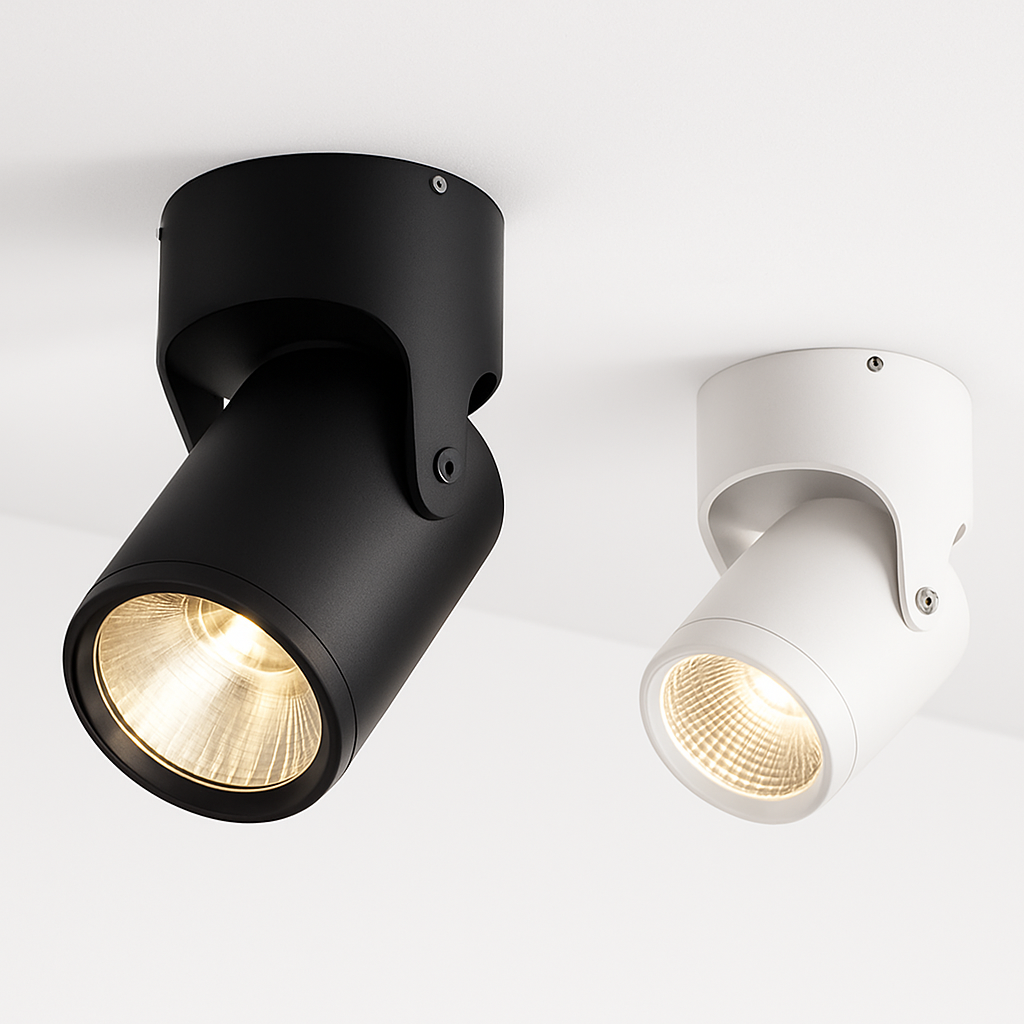 Dimmable Rotating LED Surface Mount Downlight | Adjustable Ceiling Spotlight 10W or 15W