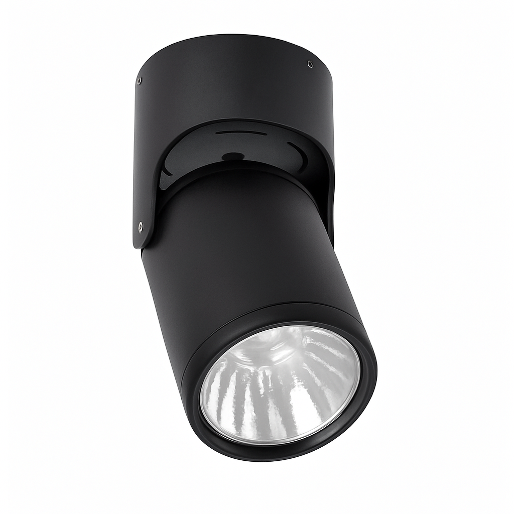 Adjustable LED Ceiling Spotlight | Black or White Directional Surface Mount Light