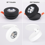 Slim Round Adjustable LED Recessed Spotlight | Black or White