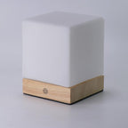 Bloc Wood Cube Table Lamp (6")