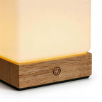 Bloc Wood Cube Table Lamp (6")