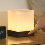 Square Wood Cube LED Table Lamp - view 4