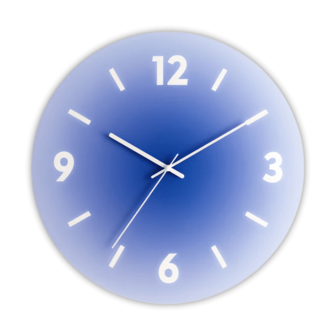 Sunset Glass Wall Clock | Modern Gradient Design - LivingLX